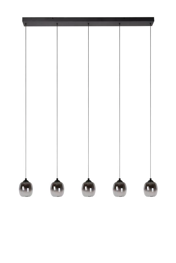 Lucide TAMINO - Pendant light - LED Dim. - 5x5,6W 3000K - Black - turned off